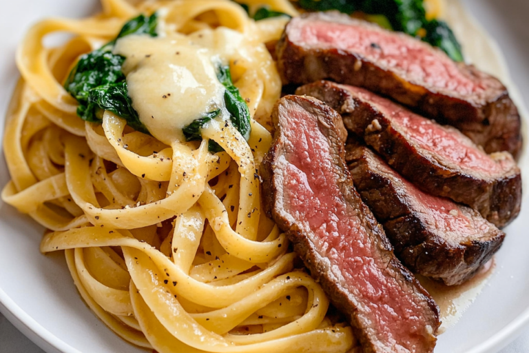 Steak and pasta