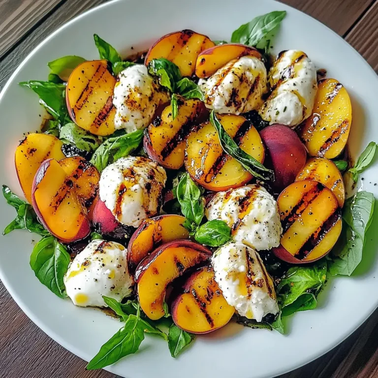 Classic Grilled Peach and Burrata Salad