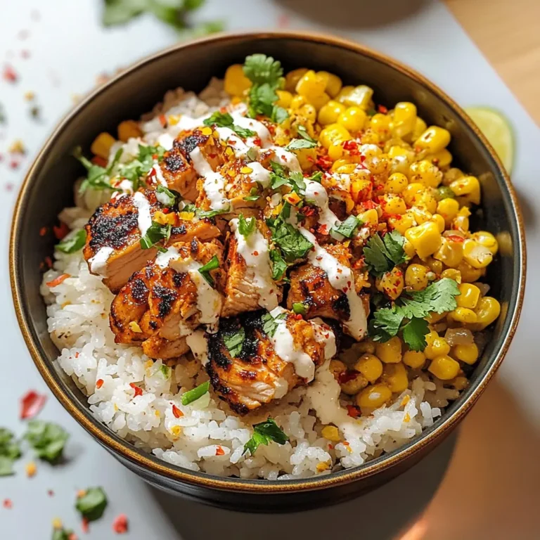 Healthy Chicken Rice Bowl with Street Corn – A Perfect Dinner!
