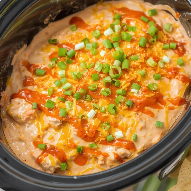 Cheesy Crock Pot Buffalo Chicken Dip