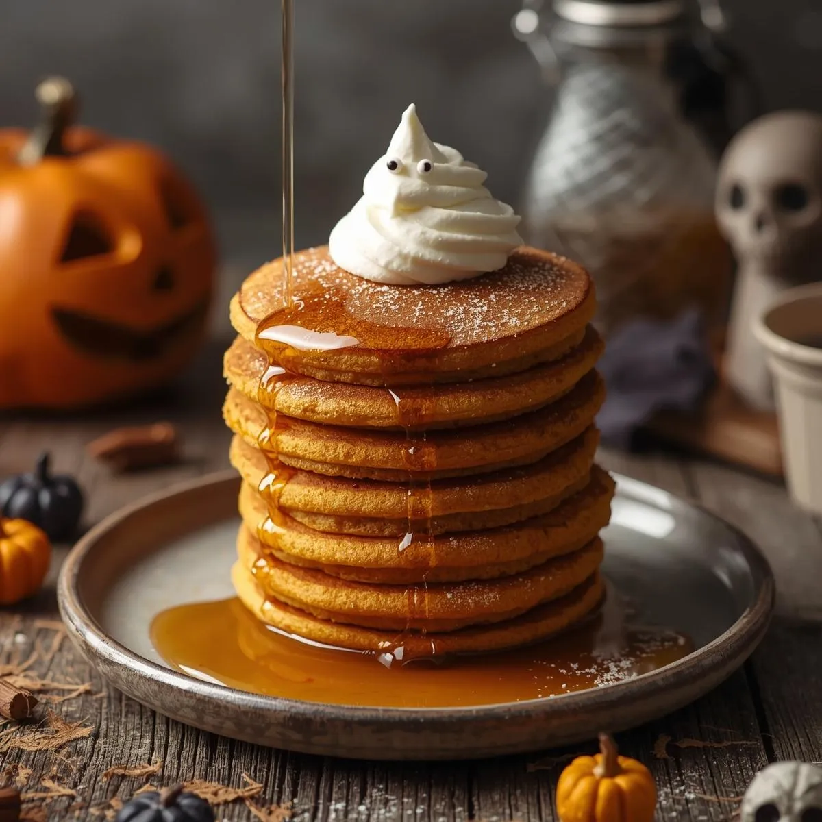 Halloween Pumpkin Pancakes