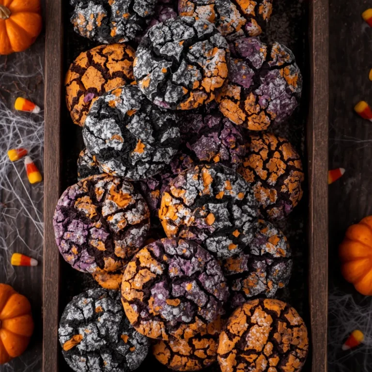 Halloween Crinkle Cookies | Soft, Chewy & Spooky-Easy Recipe!