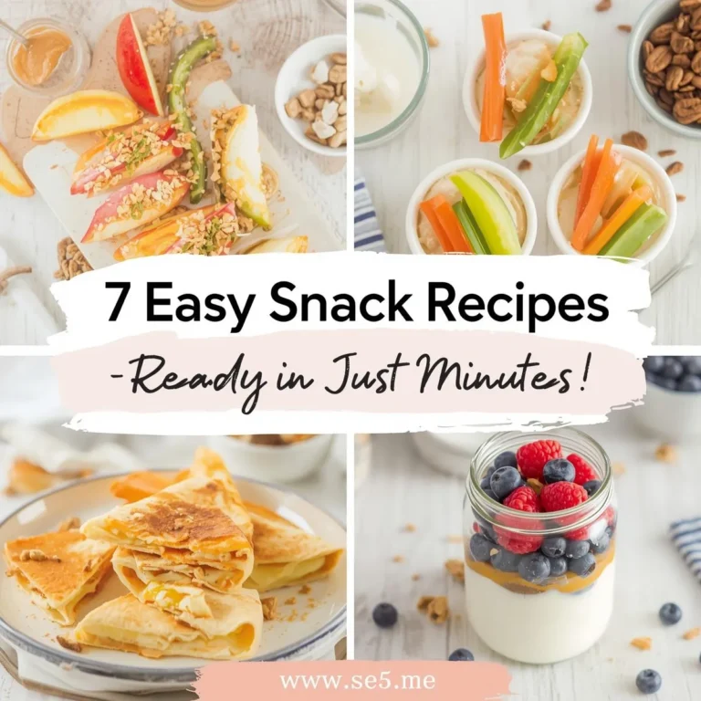 7 Easy Snack Recipes You Can Make in Minutes