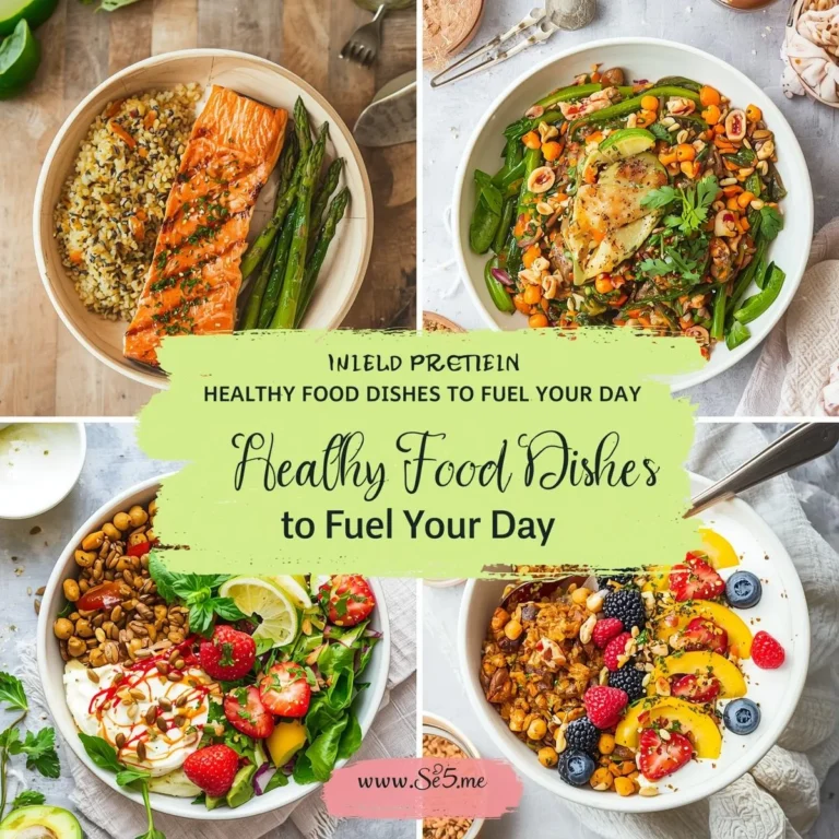 High-Protein Healthy Food Dishes to Fuel Your Day