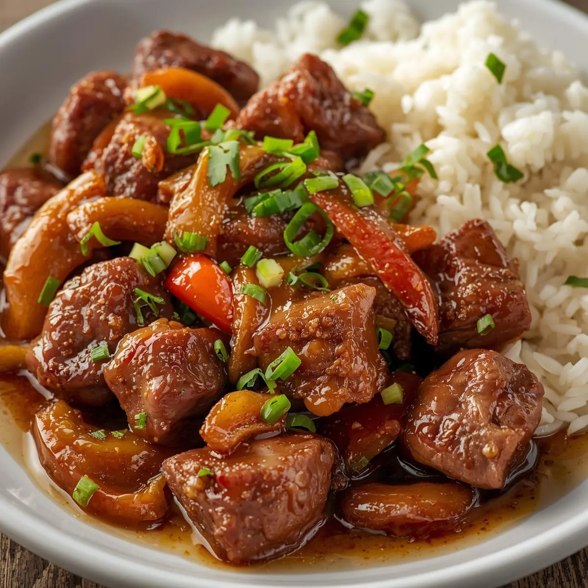 Sizzling Chinese Pepper Steak with Onions