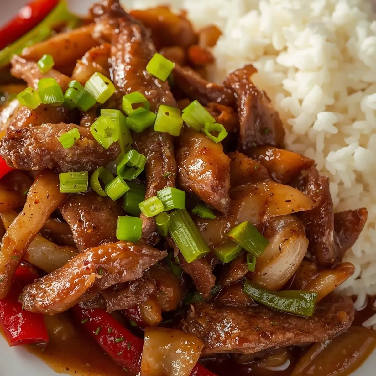 Sizzling Chinese Pepper Steak with Onions