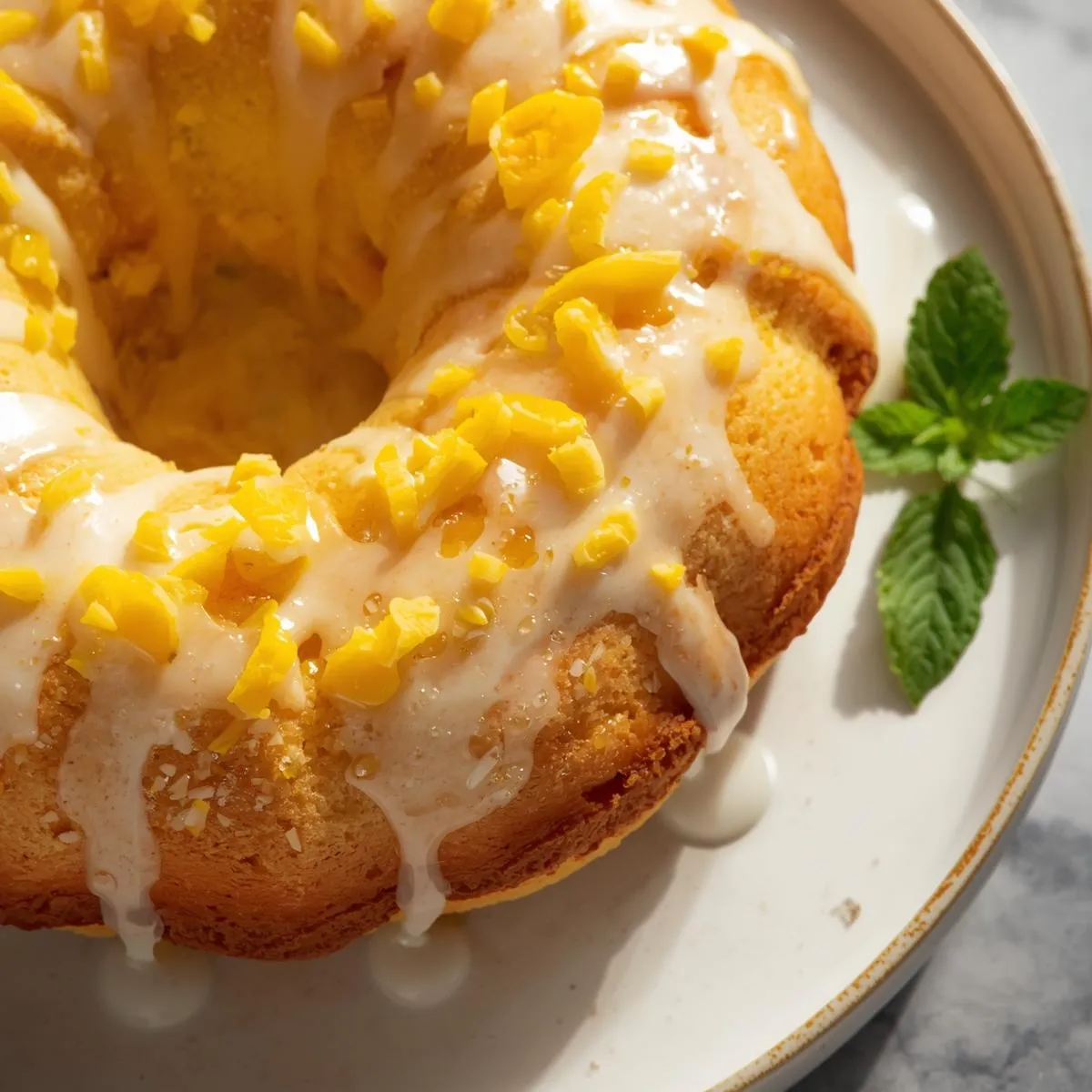 Zesty Lemon Drizzle Cake 🍋