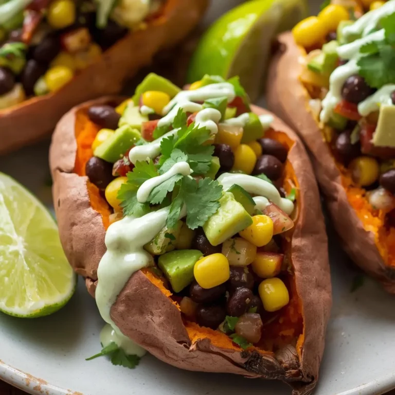 Stuffed Sweet Potatoes with Black Beans