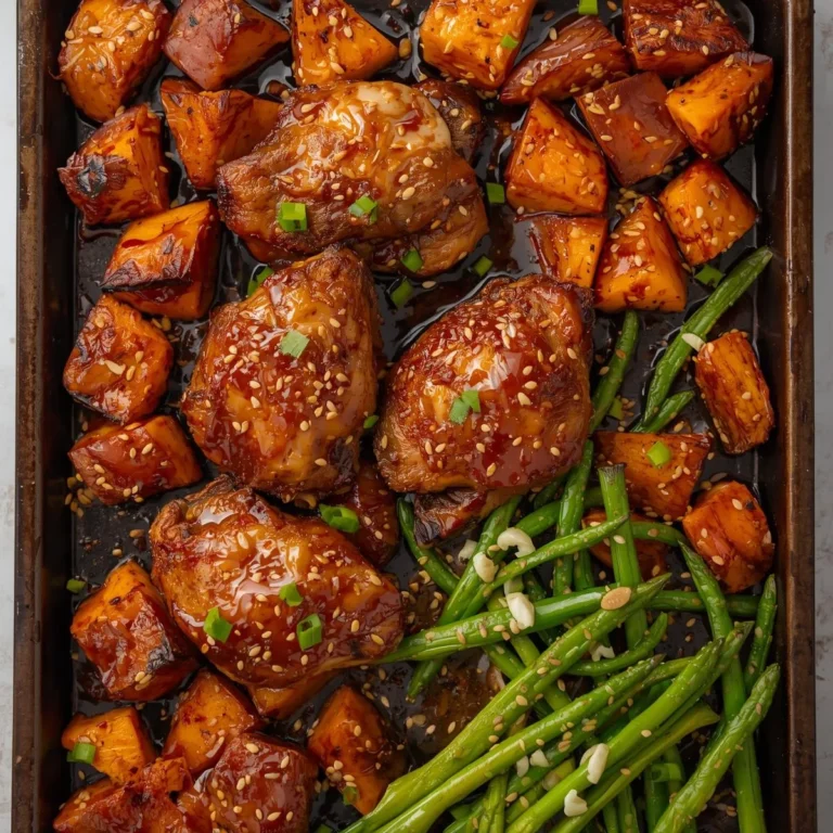 Sheet Pan Miso Chicken & Sweet Potatoes