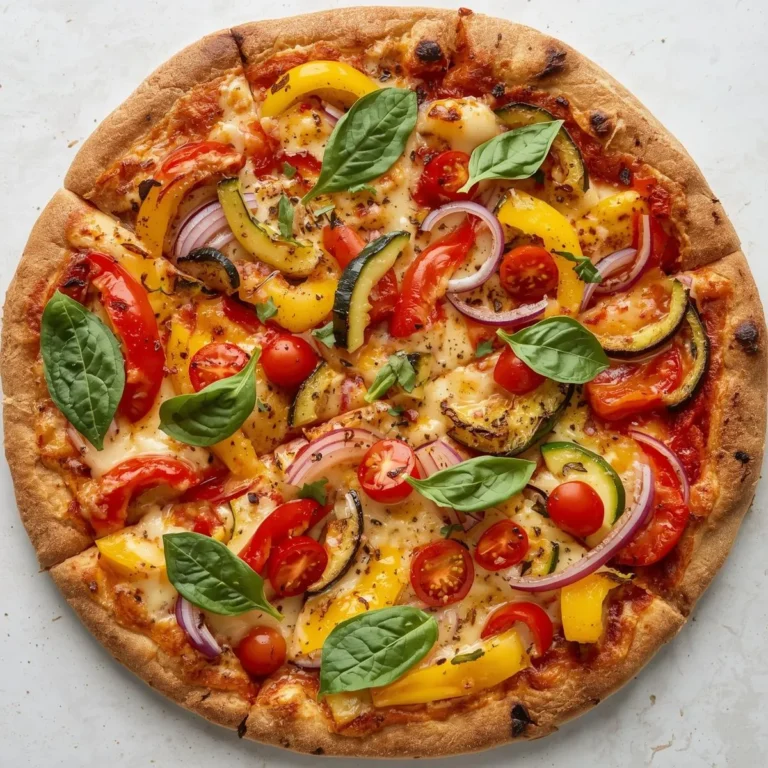 Roasted Vegetable Whole Wheat Pizza – Nutritious, Flavorful & Perfectly Crispy