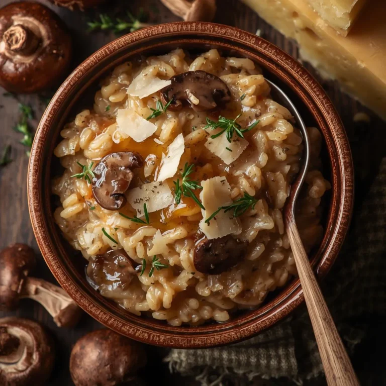 Mushroom Risotto with Parmesan and Thyme