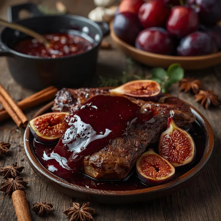 Spiced Plum & Balsamic Glaze