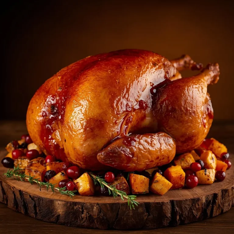 Herb-Roasted Turkey with Cranberry-Thyme Glaze