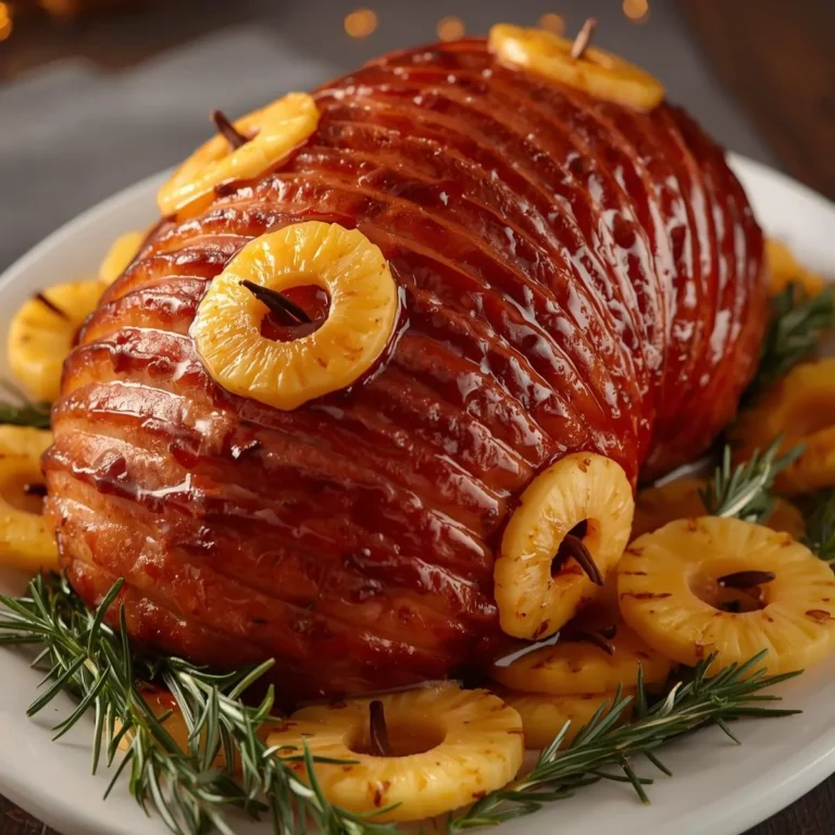 Honey-Glazed Spiral Ham with Pineapple & Cloves