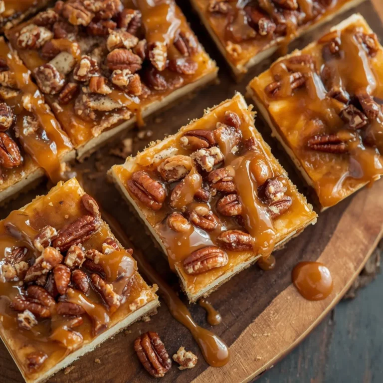 lassic Pecan Pie Cheesecake Bars with Creamy Cheesecake Layer