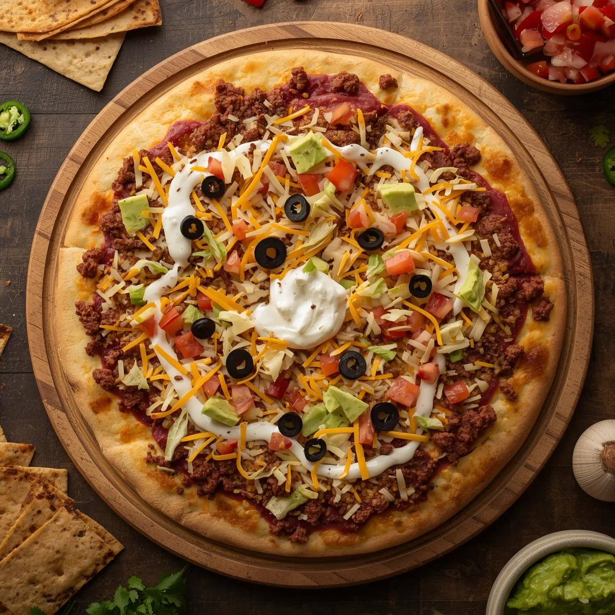 Easy Taco Pizza Recipe