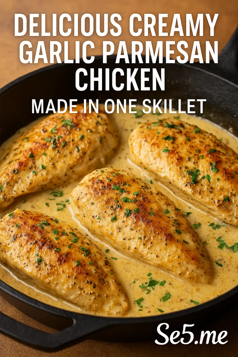 Delicious Creamy Garlic Parmesan Chicken Made in One Skillet