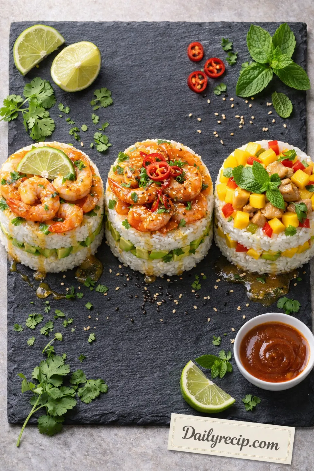 Honey Lime Shrimp and Avocado Rice Stack: Easy Gourmet Dinner